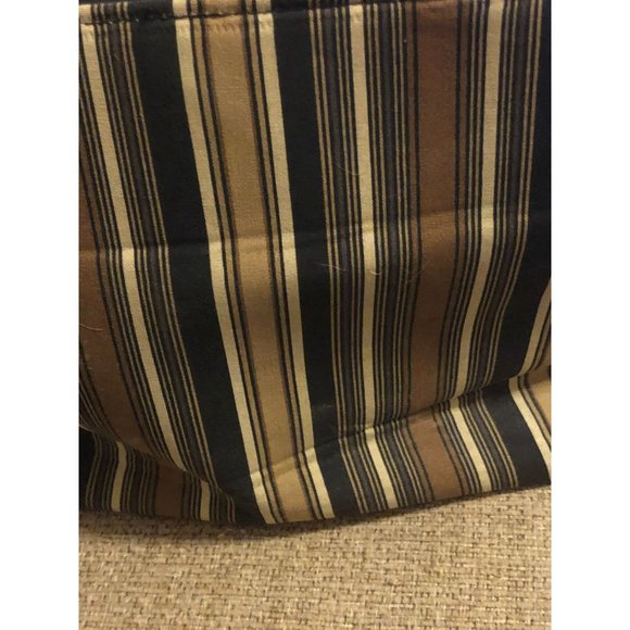 Longaberger Coffee Tea Cup Mini Tote  Handbag Brown Beige Stripe - Picture 5 of 5